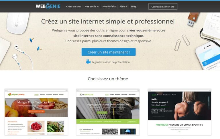 Webgenie.fr : un outil pour créer rapidement son site vitrine