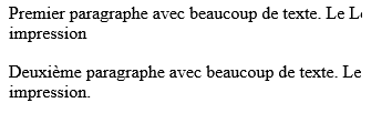 Paragraphes en HTML