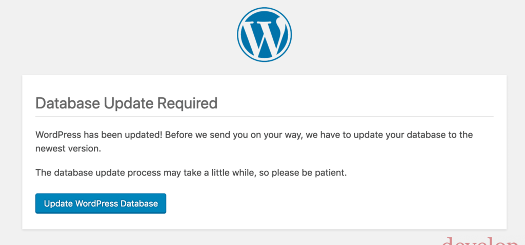 WordPress: Richiesto aggiornamento del database Richiesto aggiornamento del database