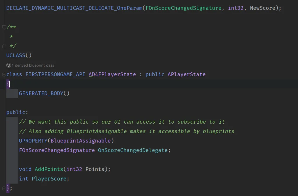 Esempio di Delegate in Unreal Engine 5