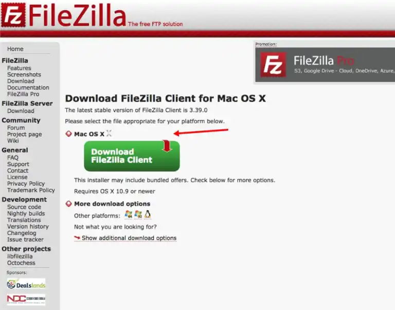 scaricare filezilla