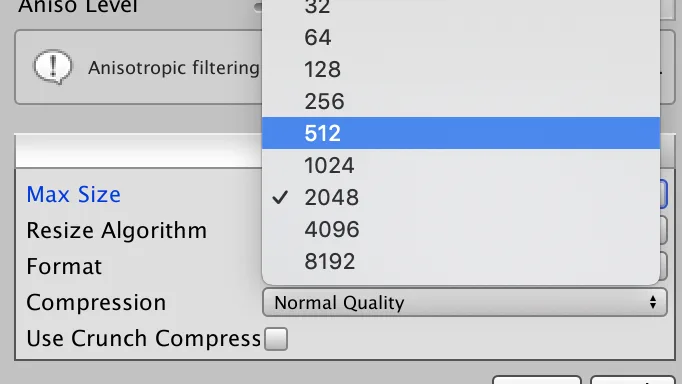 Unity3D - Compressione delle texture