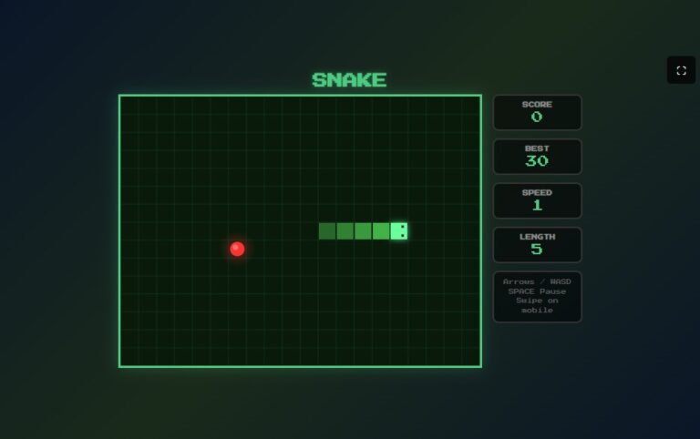Snake - Exercice JavaScript