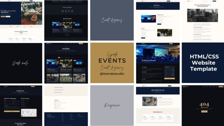 Spark Events — Template HTML per Agenzia di Eventi