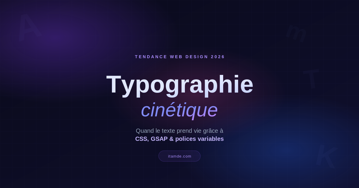 La typographie cinétique s'impose comme la tendance web design de 2026